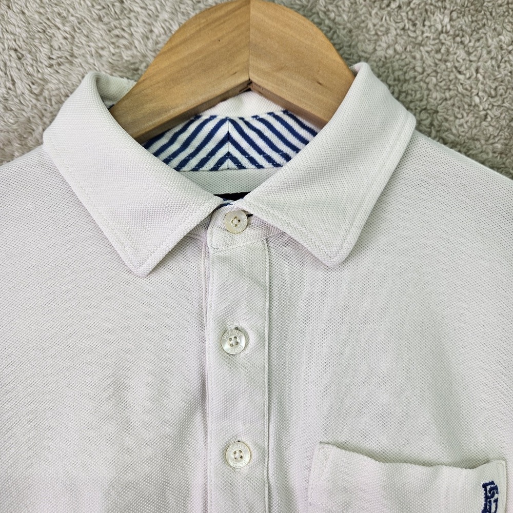 Pearly Gates Golf Polo Shirt Womens Size 4 White Long Sleeve Stretch Japan - Picture 4 of 15